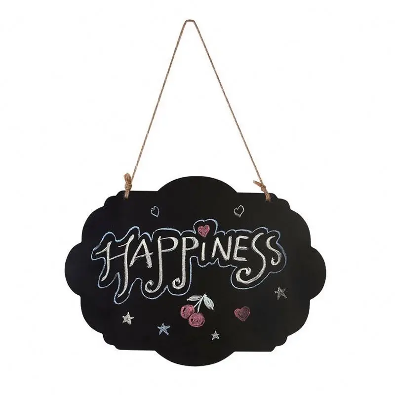 Chalkboard Sign Double-Sided Message Board with Hanging Listed Crafts Strin L0Z1 