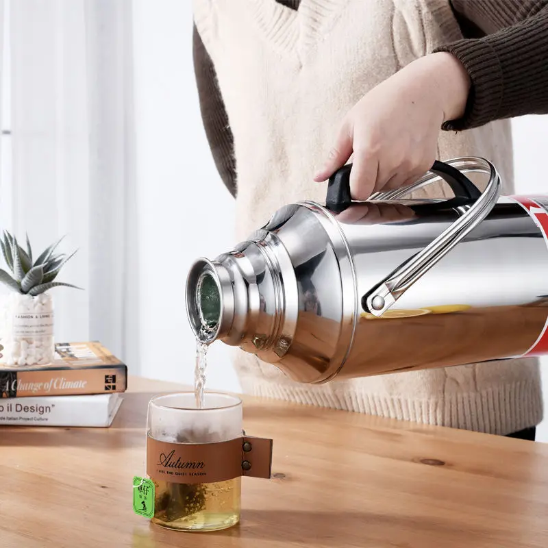 Double Walled Vacuum Thermos Server Pot Thermos Flask Tea Vacuum