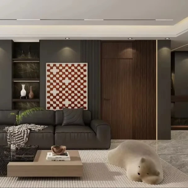 Pintu Interior Komposit Melinco yang Tak Terlihat, Rahasia Modern, Manual Pencegahan Kebakaran, Cocok dengan Warna Lemari dan Dinding, Kustomisasi Grosir