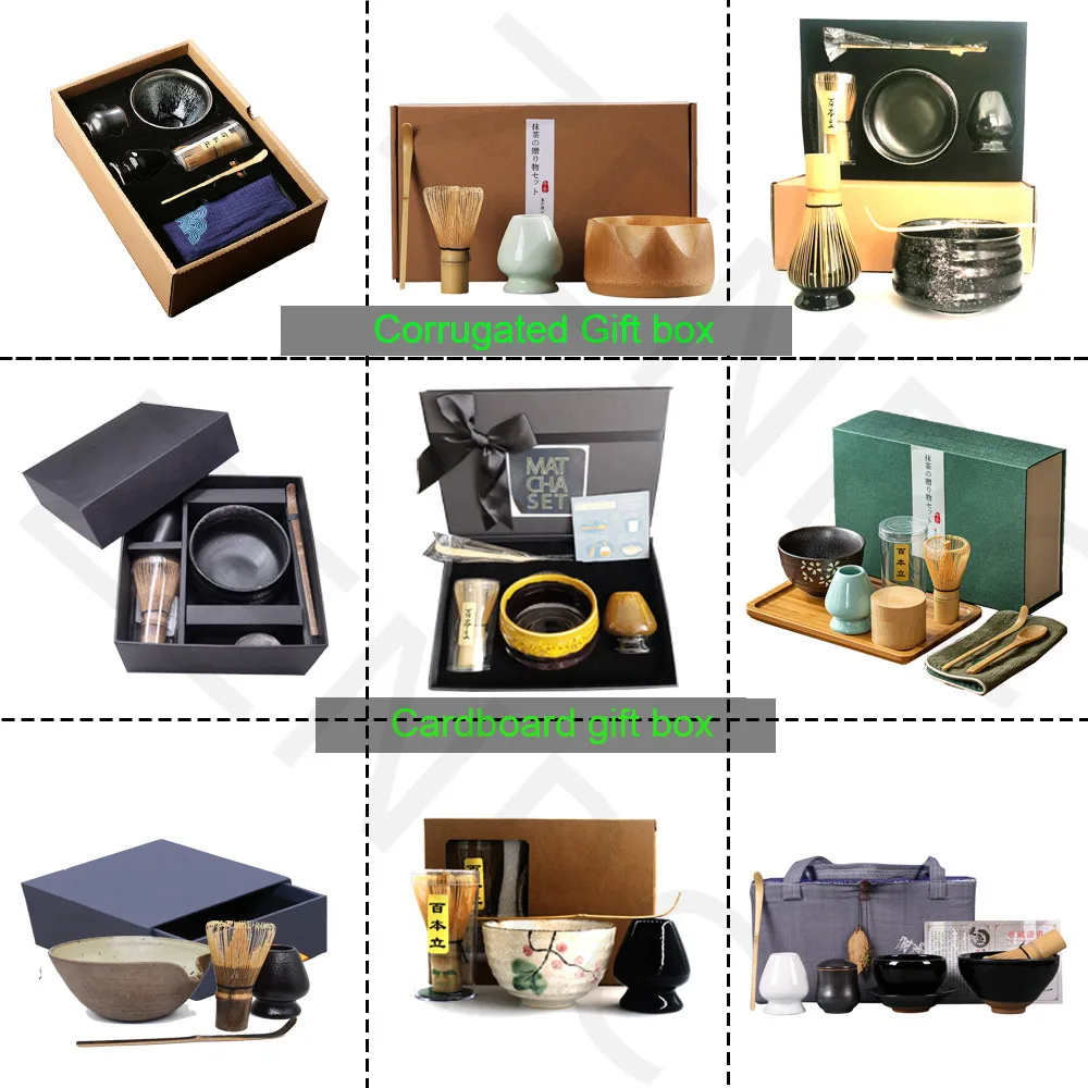 Custom High Quality Gift Packing Matcha Set Japanese Matcha Organic Bamboo Whisk Matcha Kit