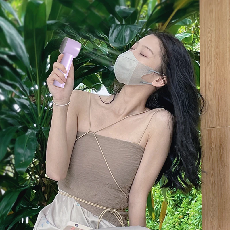 2024 Newest Unique High Speed Turbo Fan Electric Air Cooling Hand Fan