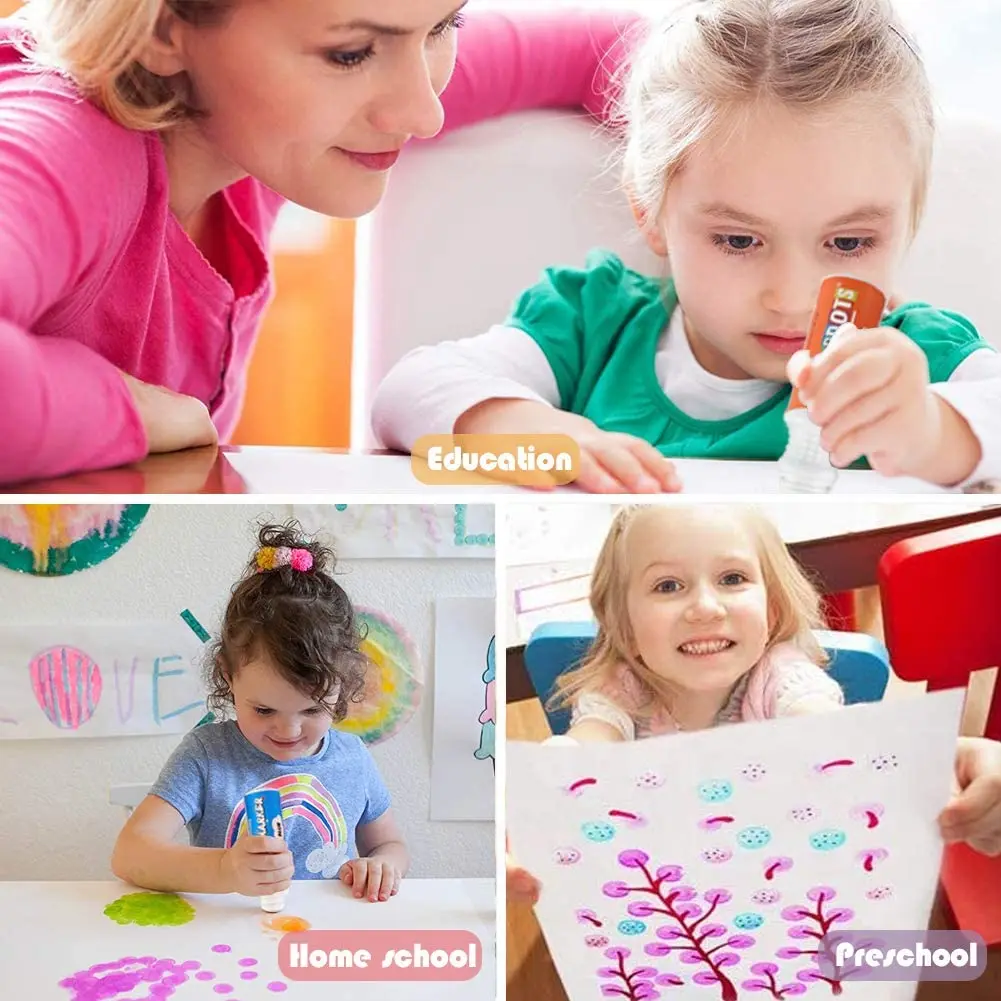Amazon Лидер продаж 2 унции многоцветные моющиеся чернила маркеры для рисования в бинго для детей Канцтовары на заказ