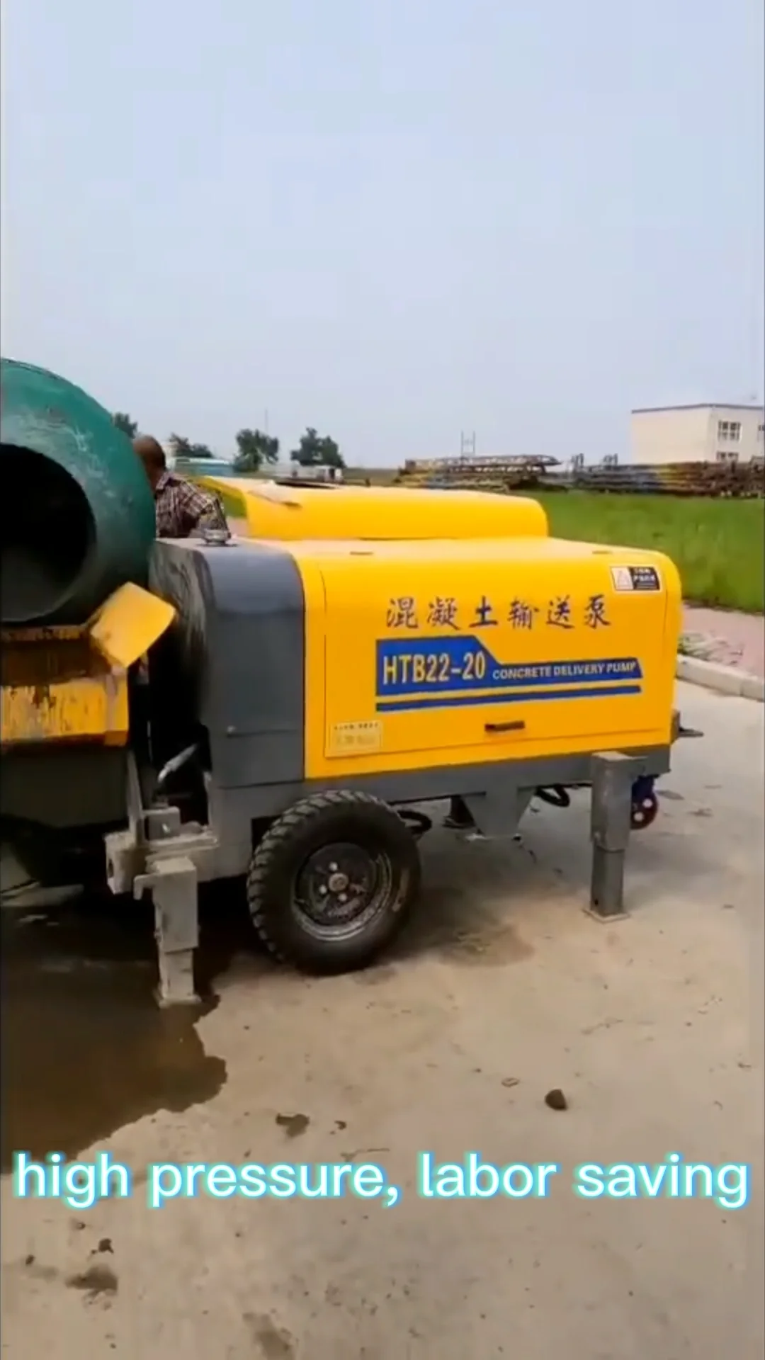 Cm2a Hydraulic Pump Small Concrete Pump With Trailer Self Loading