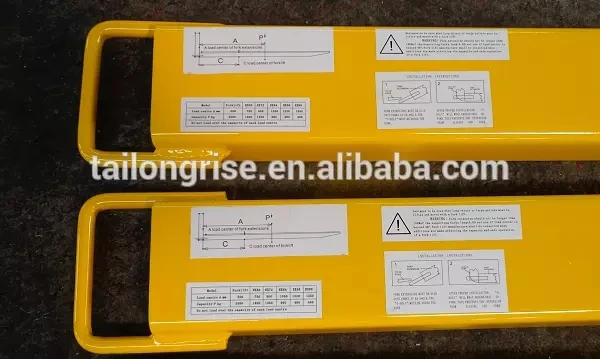 Heavy Duty Yellow Extension Fork Pallet Extensions Forklift Extension