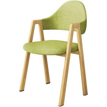 Modern Simple Solid Wood Legs Accent Chair Hotel Cafe Restaurant Wooden Rattan Dining Dinner Chairs
