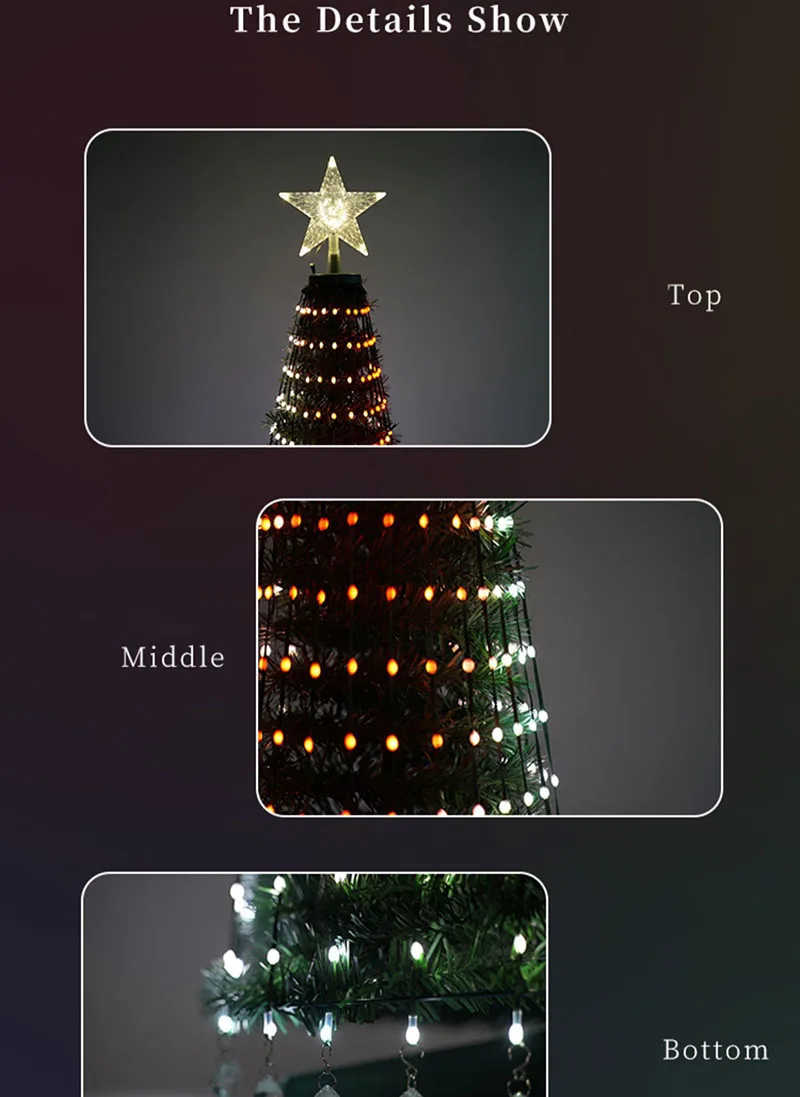 Merry Christmas 2022 Christmas Tree Decoration Holiday Lighting Full