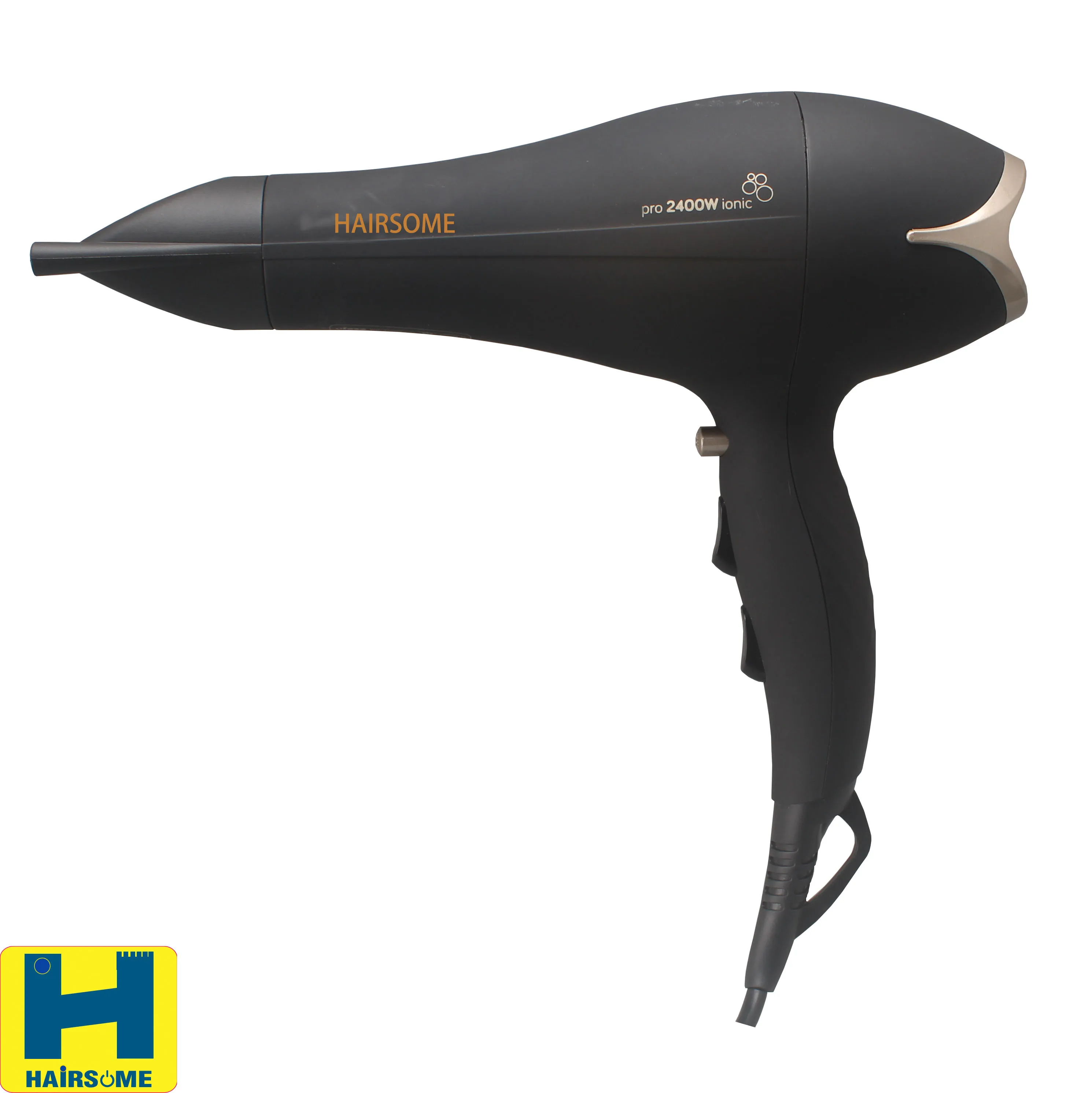 Secador de pelo. Potente motor AC PRO con una distribución óptima del  calor, lo distribuye de manera homogénea para evitar los puntos calientes.  Su función iónica avanzada evita que el cabello se