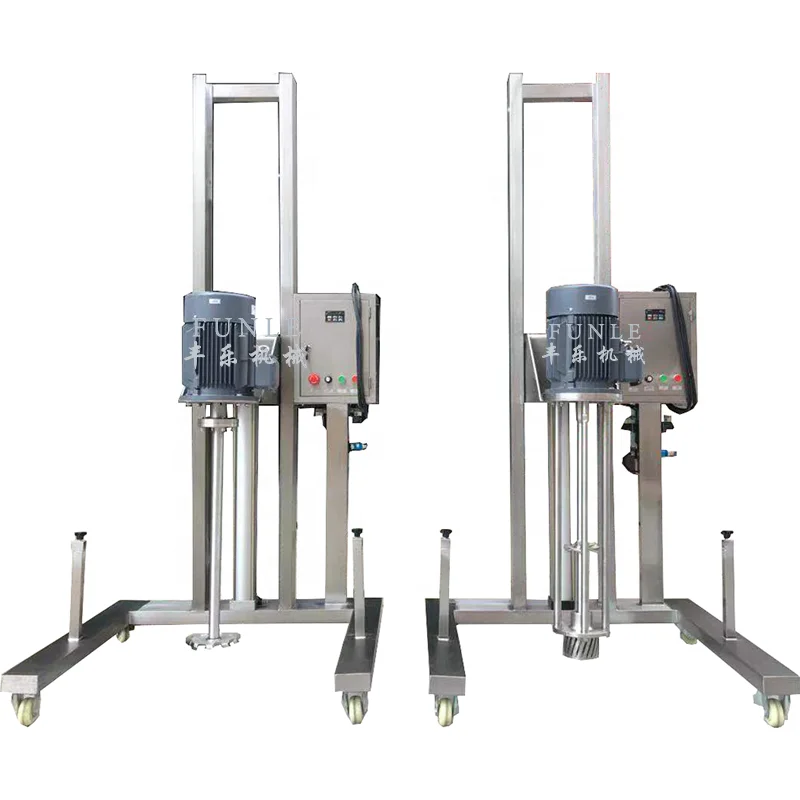 Передвижной Электрический пневматический смеситель из нержавеющей стали с высоким сдвигом, гомогенизирующий эмульгирующий смеситель для косметического крема