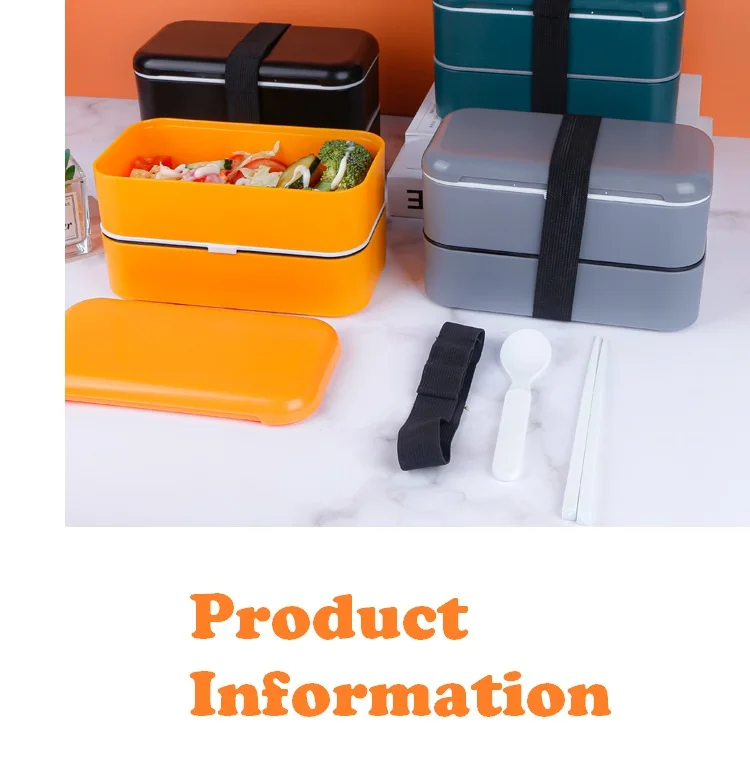Oem Eco Plastic Bento Lunch Box Food Container For Kids 2 Layer Bento Box With Cutlery Buy