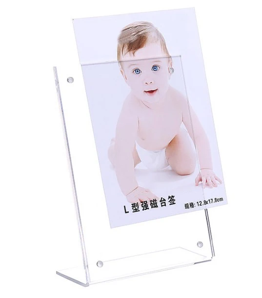 L Shape Acrylic Picture Frames 6x8 5x7 4x6 Magnetic Acrylic Photo Frame  Wholesale Clear Acrylic Slant Back Frames With Magnets - Buy L Shape  Acrylic Picture Frames 6x8 5x7 4x6 Magnetic Acrylic