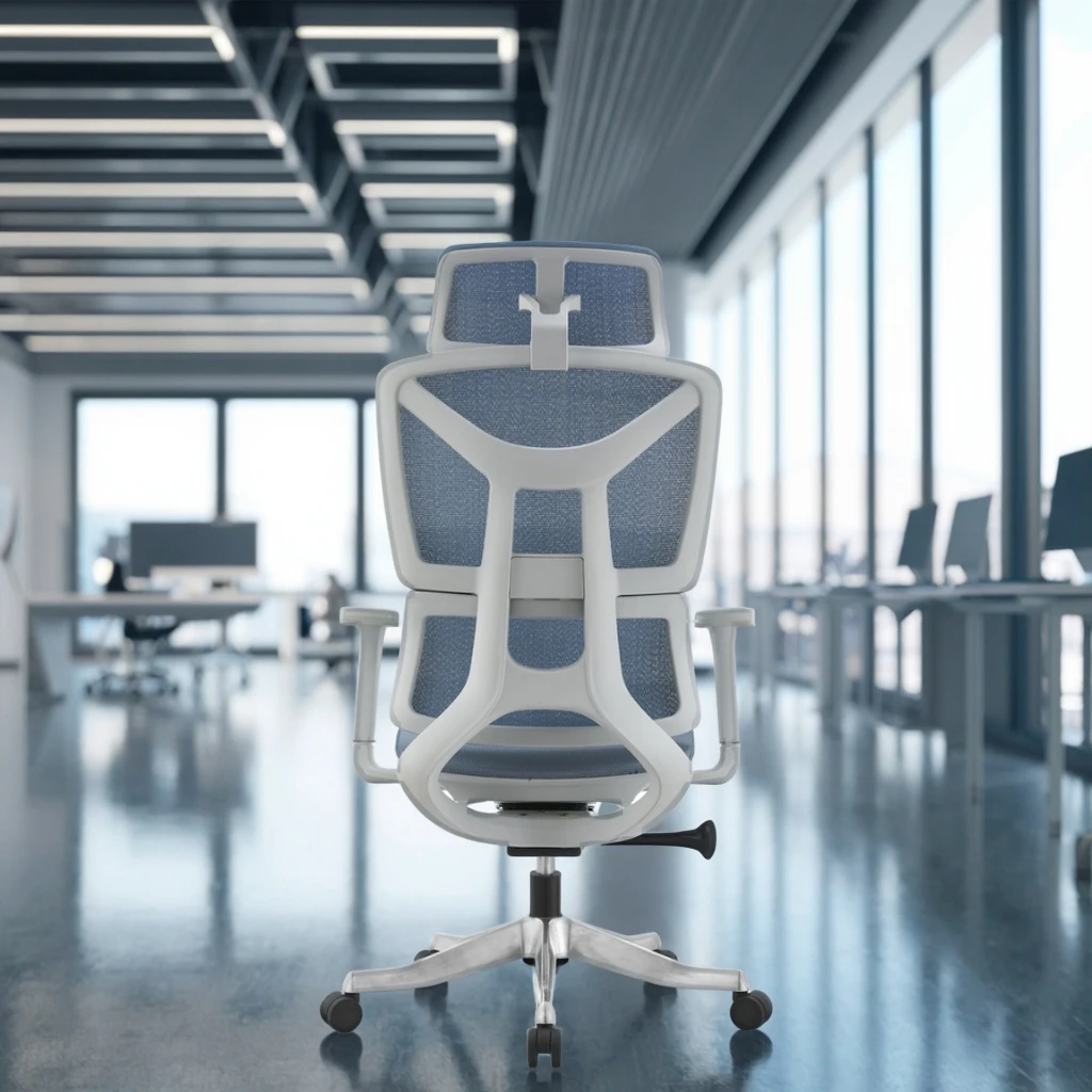 Full Mesh Support Professional Chair Multi-dimensional Headrest PU Armrest Enhanced Breathable Office Seating 2