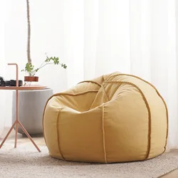 Comfy microsuede bean bag lounge furniture round living room furniture canvas fabric bean bag cover