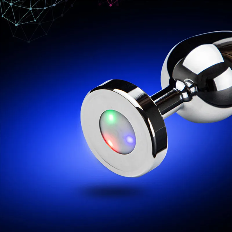 Anal Plug with LED Light Lamp Stainless Steel Butt Plug Vagina Prostate Massager Sex Toys for Women Men Gay Couples Adult Toys Anal Plug with LED Light Lamp Stainless Steel Butt Plug Vagina Prostate Massager Sex Toys for Women Men Gay Couples Adult Toys