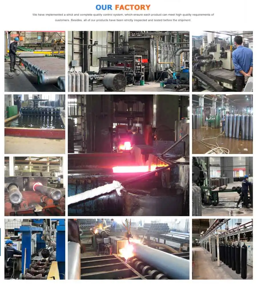 product factory supply high pressure industrial empty gas cylinders 40l steel mixture gas cylinder-16