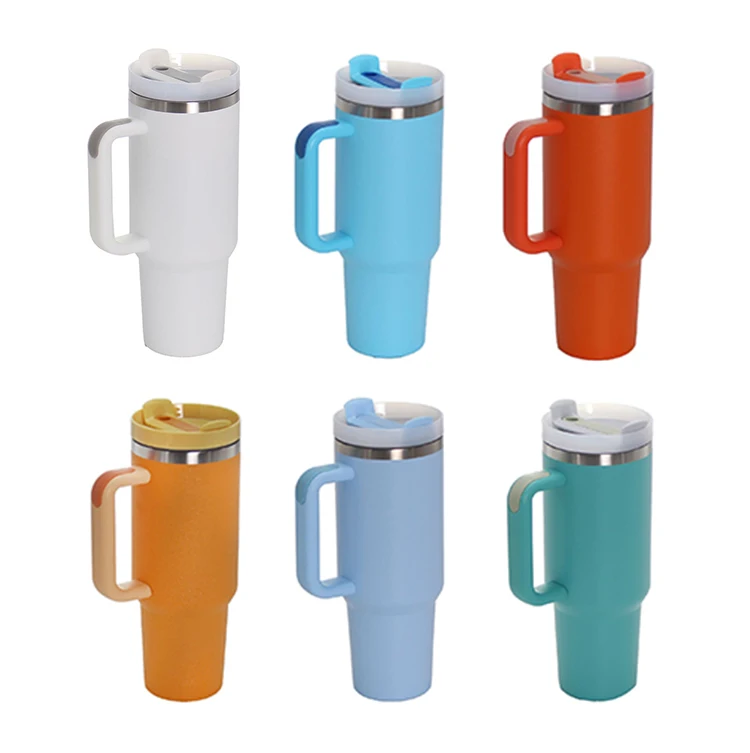 Ailingalaxy 40oz тумблер с ручкой и соломой 40oz тумблер с ручкой 2,0 крышкой из нержавеющей стали сублимация