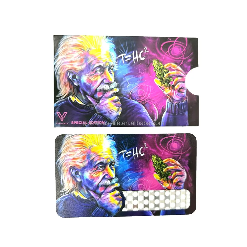 Custom Logo Herb Grinder Metal Card Wholesale Manual Crush Grinder Card