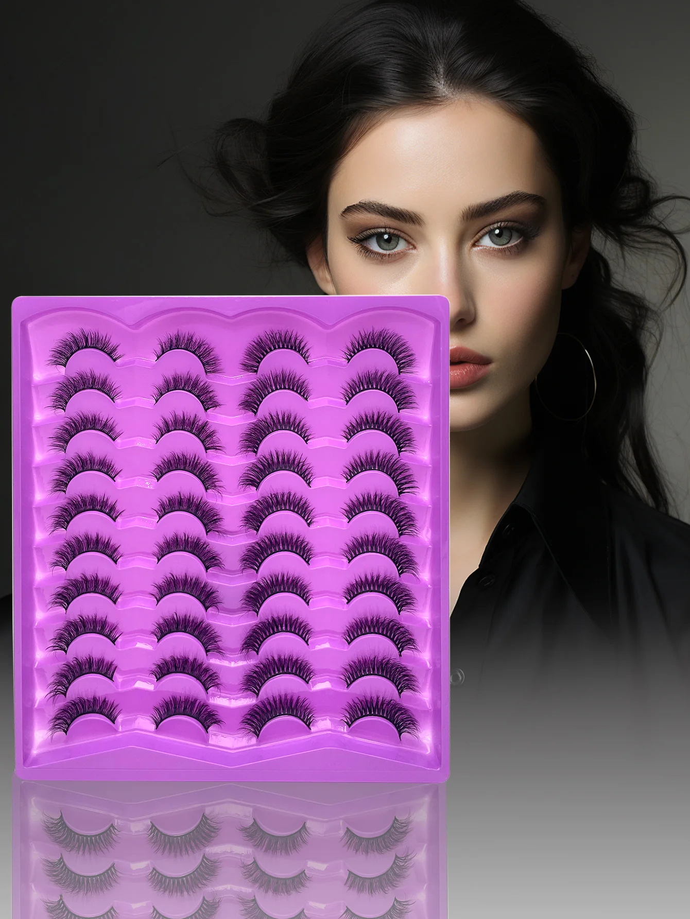 Strip Eyelash Fluffy D Curl False Eyelashes Faux Mink Long Luxury Lash