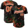 Black Dark Green Orange