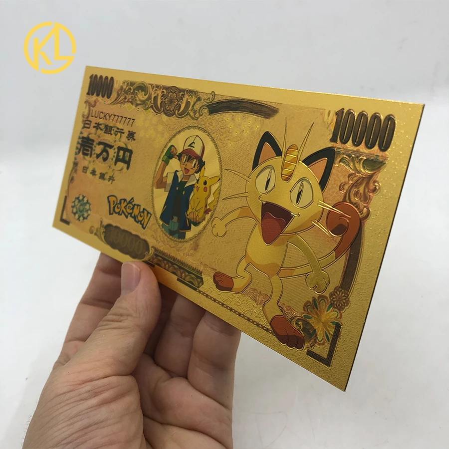 24k Gold Plated Espeon Eevee Pokemon Banknote for Sale in