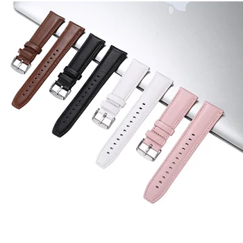 SIUREGINA Genuine Leather Watchband Soft Material Watch Band Wrist Strap 18mm 20mm 22mm 24mm With Silver Stainless Steel Buckle