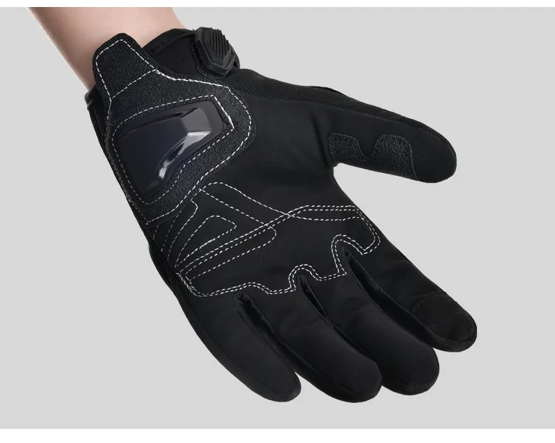 Motorcycle Riding Gloves with Touch Screen Windproof Drop-Proof PVC Material Long Finger Design for Outdoor Sports Off-Road Use