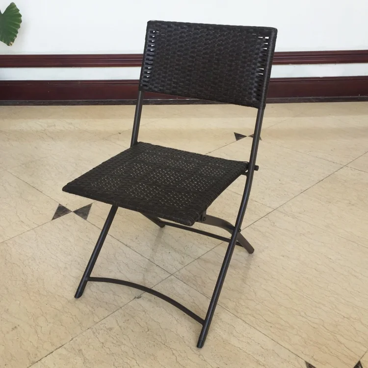 Patio Garden Rattan Wicker Balcony Furniture Cheap 3PCS Outdoor Indoor Folding Bistro Set