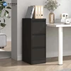 Black 3 drawer vertical filing cabinet
