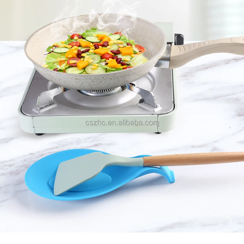 product wholesale customized silicone kitchen utensil rest ladle spoon holder for stove top-7