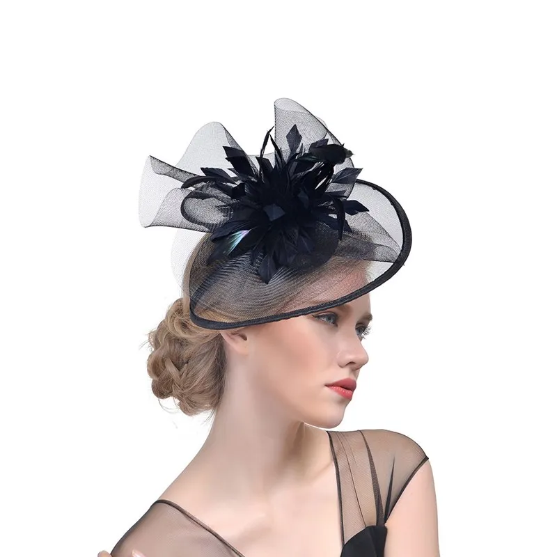 Topi Bulu Sinamay Fascinator Derby 