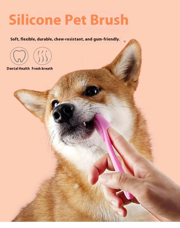 Silicone Pet Toothbrush Set for Dogs and Cats Finger Toothbrush for Easy Cleaning Dog & Cat Toothbrush details