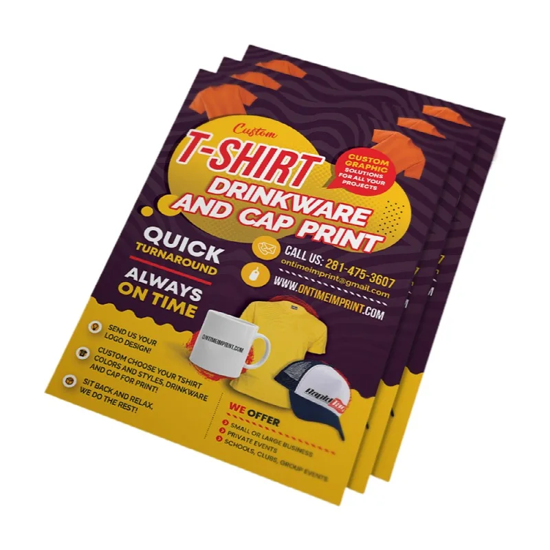 Custom coloring advertising flyer leaflet printing