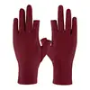 Women's sporty style revealing two fingers [maroon]