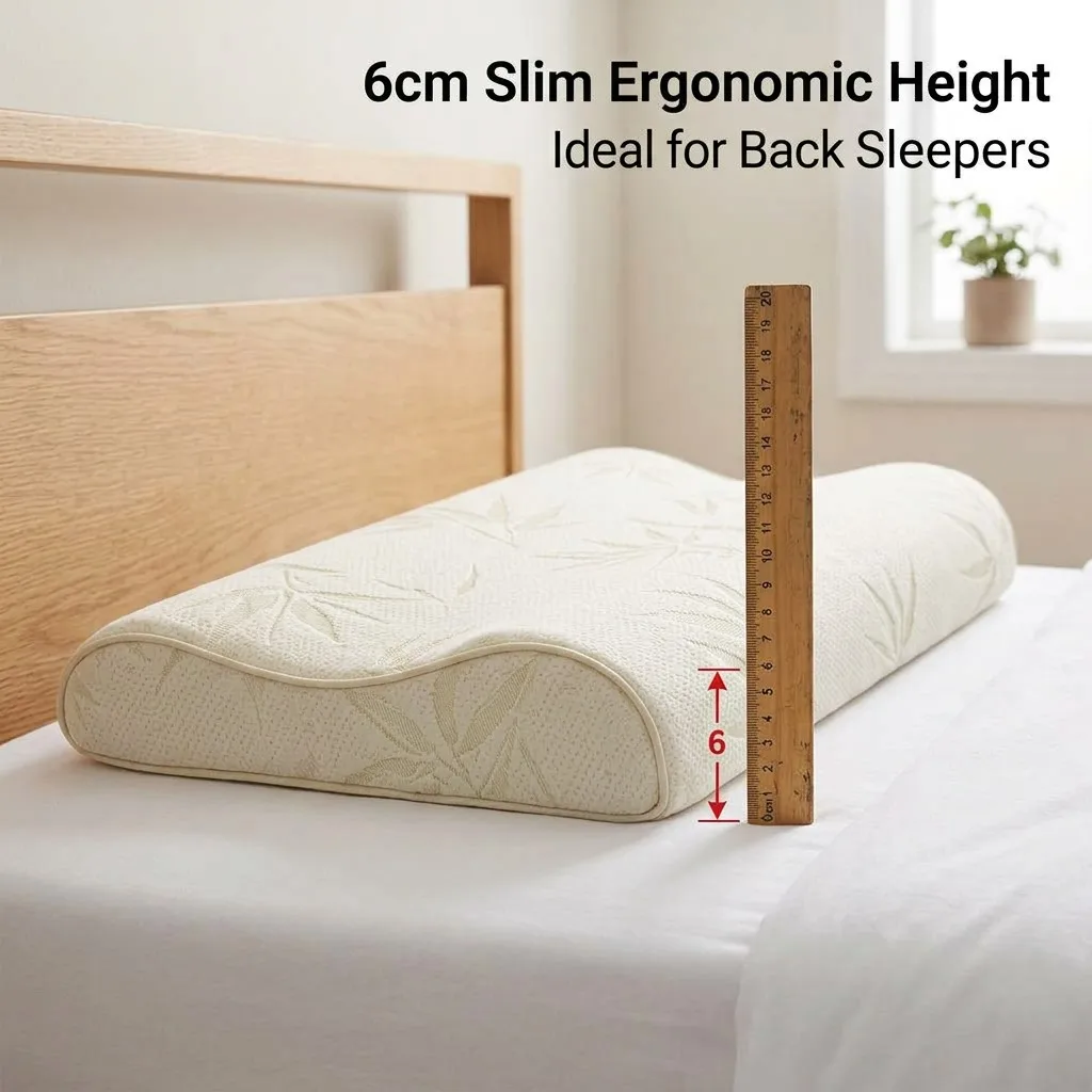 정품 자카드 대나무 무늬 슬림 베개, 높이 6cm, 밀크 실크 소재, 지속가능한 제조 방식, 대량 공급용 침대 베개, 도매업체