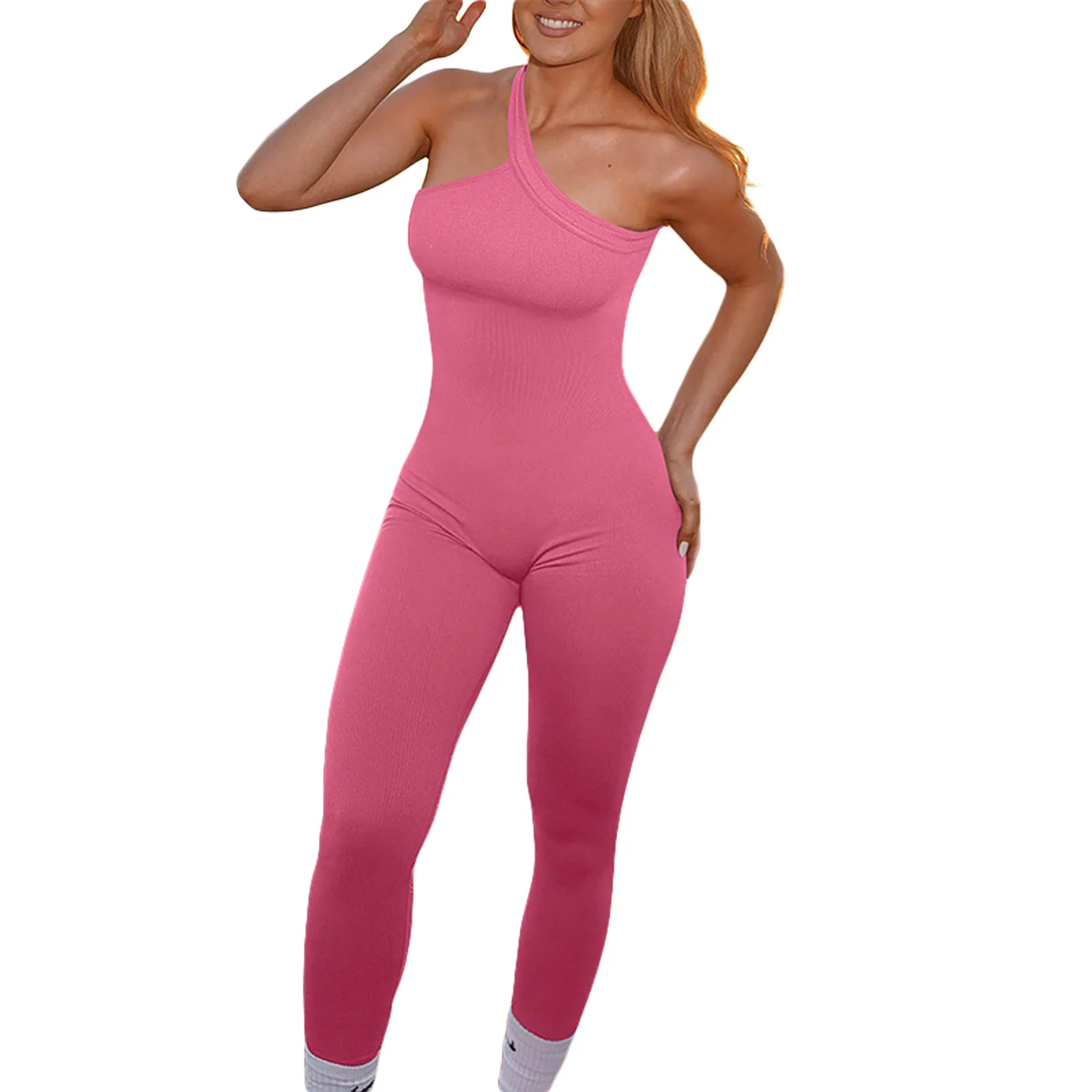 Pasuxi Plus Size Ribbed Jumpsuit Activewear Newest Yoga Breathable ...