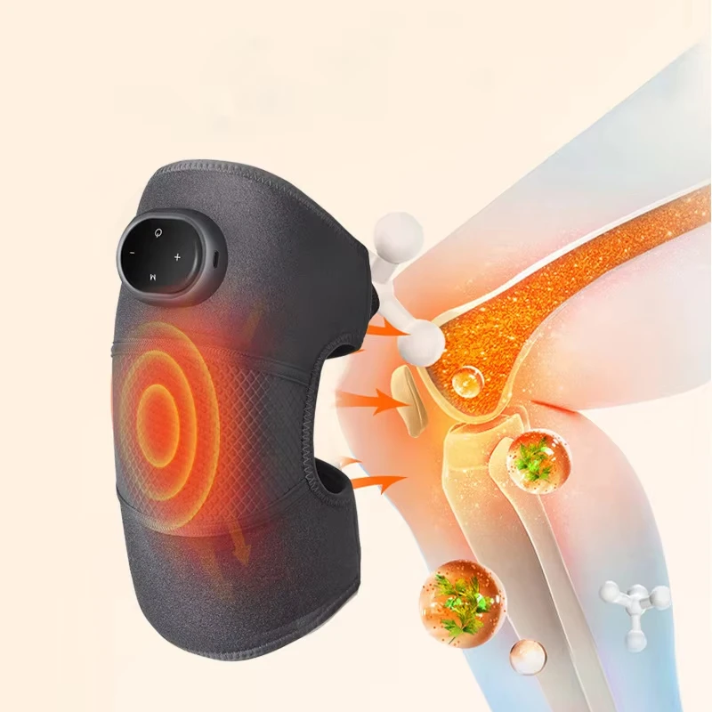 Portable Knee Health Care Professional Heated Vibration Full Coverage Hot Compression Knee Joint Wireless Knee Leg Massager