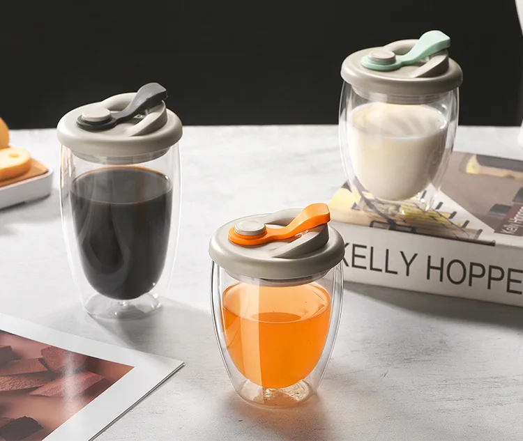 Wholesale Ecofriendly Insulated Reusable Double Wall Glass Coffee Tea Cup Buy Glass Double