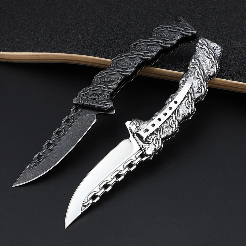 LC Mini Box Cutter Hunting Camping Survival Folding Knife Browning Pocket Knife Combat Self Defense Outdoor Gift Knife