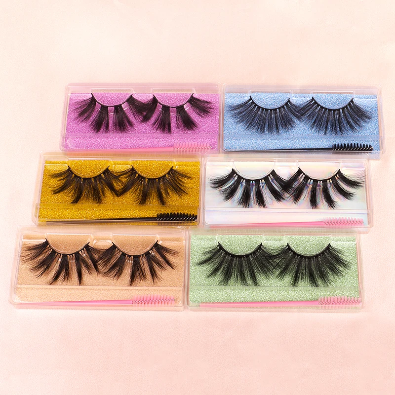 100% private label lashes with brushes customize packaging vendor big discount cheap shipping 3d fau