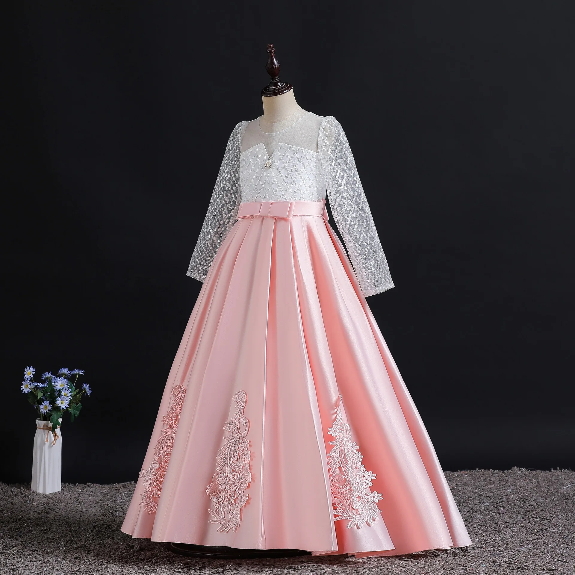 Vestido Menina City Threads - 100% Algodão, Manga Comprida, Tamanho 6