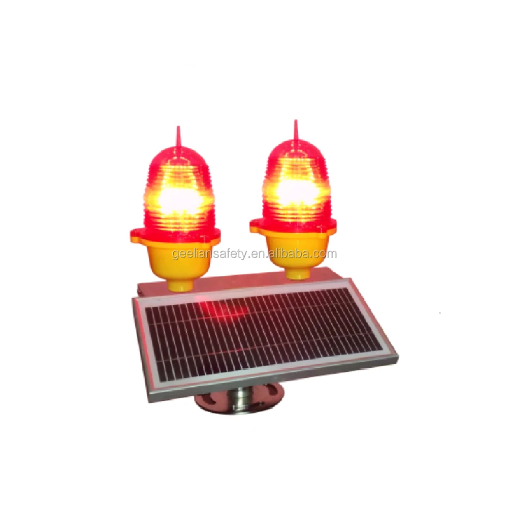 Dual Aircraft Warning Lights Led Aviation Obstruction Lights Red