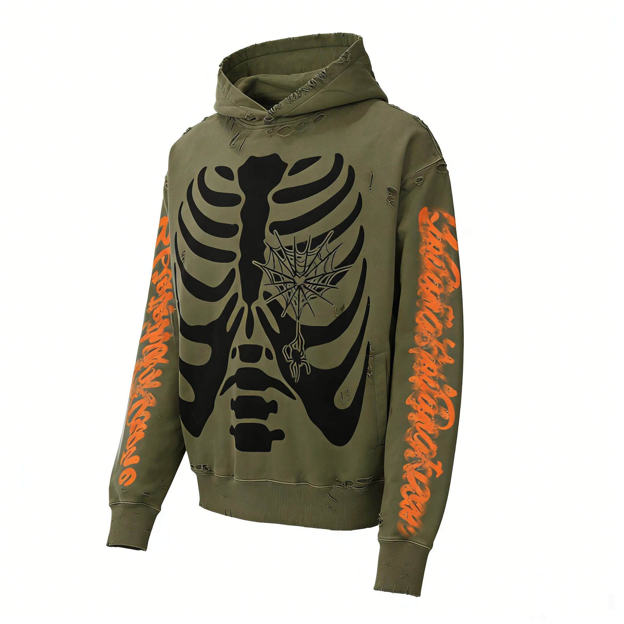 SALATI OEM Custom Acid Wholesale Men's Custom Graphic Printing Fleece Hoodie Long Sleeve Hoodie Pullover Sweatshirt for Men gallery 4