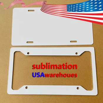 Us Warehouse Aluminum Sublimation License Plate Frame Blank ...