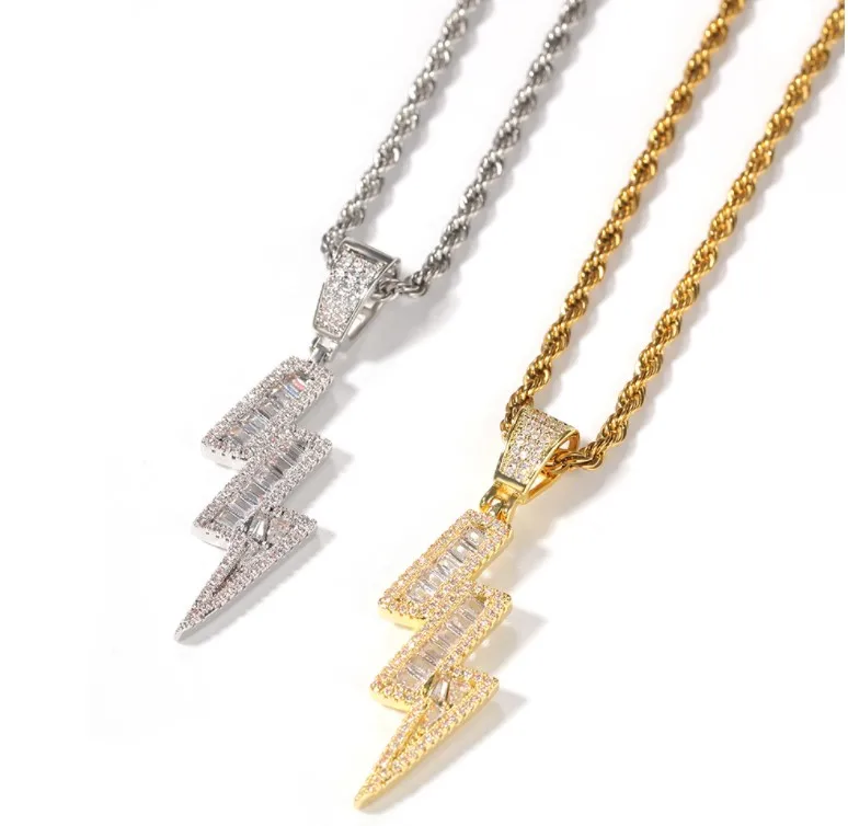 ヒップホップアイスアウト18Kゴールドメッキ銅AAACZストーンヤギ