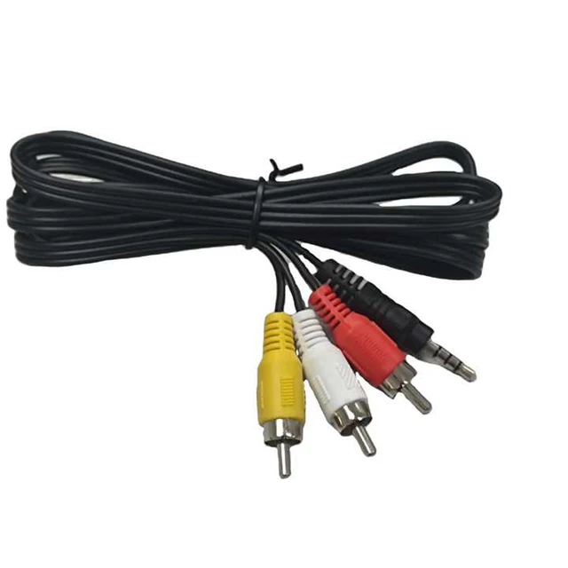 On sale at clearance price AV/RCA cables 3.5 MM to 3 RCA MALE-MALE cables Audio and video cables