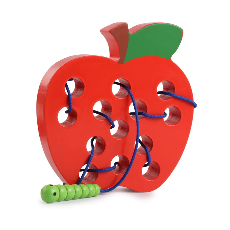 lacing apple toy