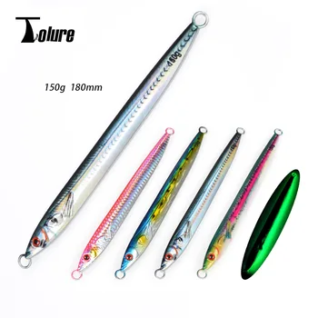 TL 3D Printed 150g Bionic Biomimetic Night-Luminous Fast-Sinking Metal Jig Minnow Lure for Spanish Mackerel and Bass – Metal Jig – view 2