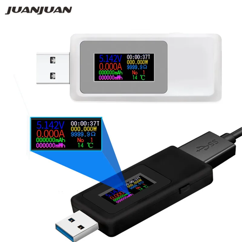 LCD USB Detector Voltmeter Ammeter Tester Meter Voltage Current Charger 4-30V 