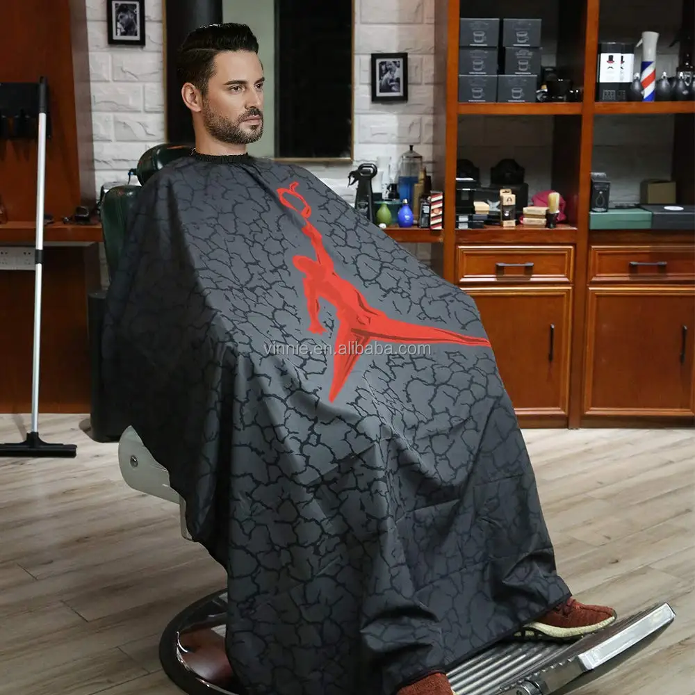 Capas de peluquero para hombres, capa de corte de cabello con cierre de  metal a presión, capa de salón profesional, capa de peluquería impermeable