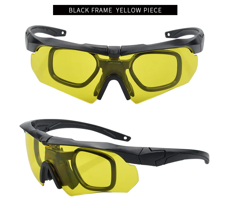 Antiuv Eye Protection Sunglasses Safety Glasses Tactical Goggles Kit