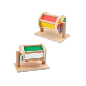 Best-Selling Multi-Functional Montessori Educational Wooden Weaving Drum Manufacturer Direct Sale Kitchen Food Toys for Boys